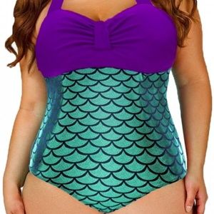 Swim - Mermaid Holographic Shimmer Seashell One-Piece XL Swim - Mermaid Holographic Shimmer Seashell One-Piece XL
